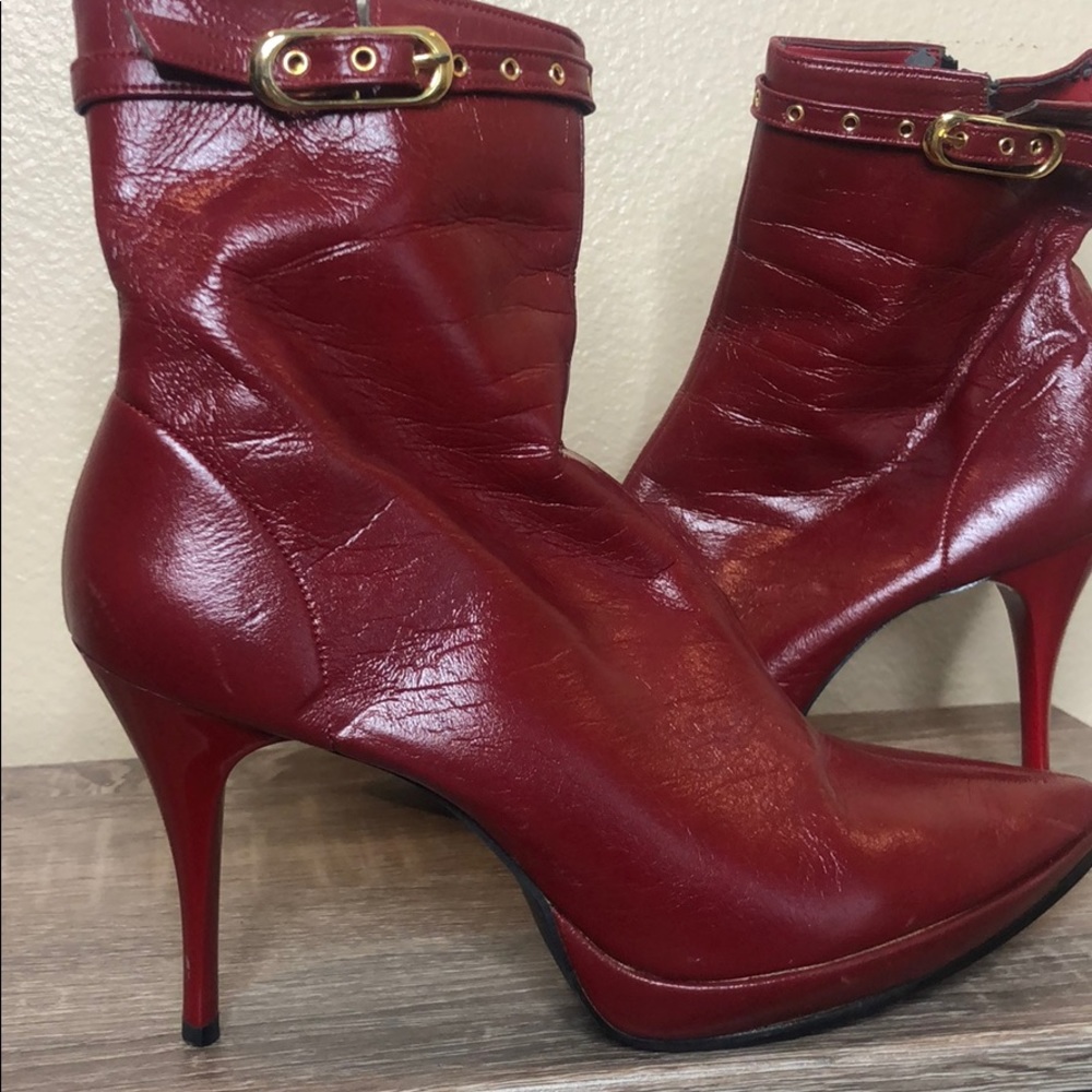 Sexy Red platform ankle boots